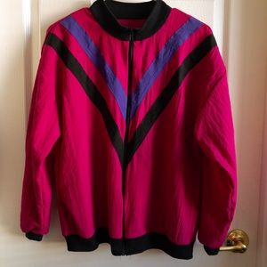 Bright pink track jacket
